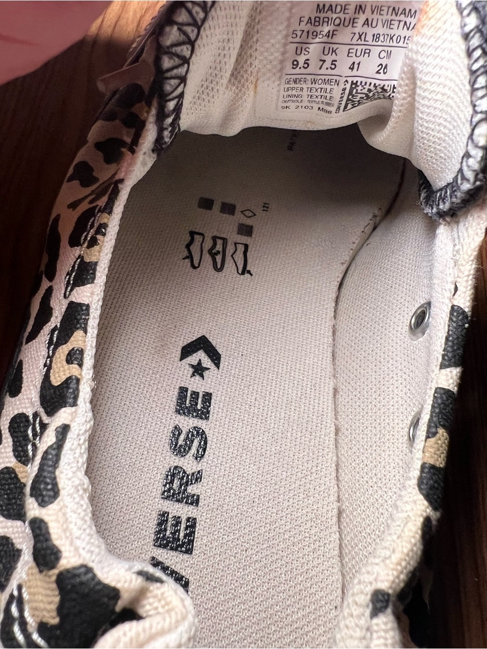Converse Chuck Taylor Shoreline Leopard Print Sneakers Women’s Size 9.5 - Picture 7 of 7